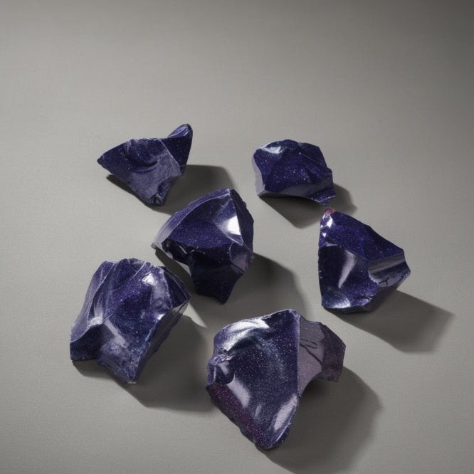 Kalavati Agate Premium Raw Blue Goldstone