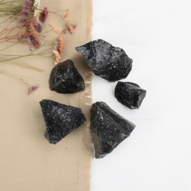 Kalavati Agate Authentic Black Obsidian Stone
