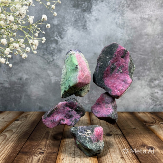 Kalavati Agate Premium Raw Ruby Zoisite Crystal