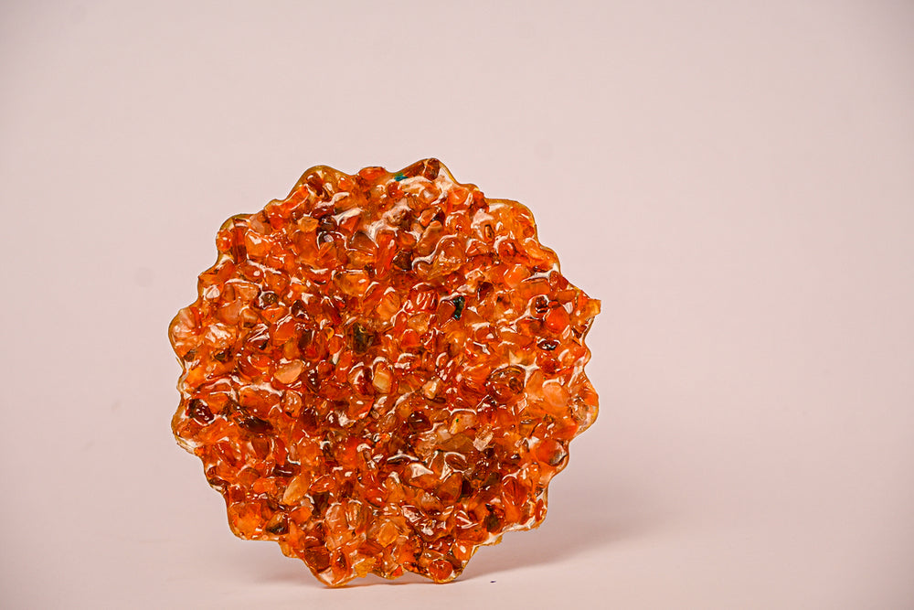Kalavati Agate Amber Orange Crystal Cluster