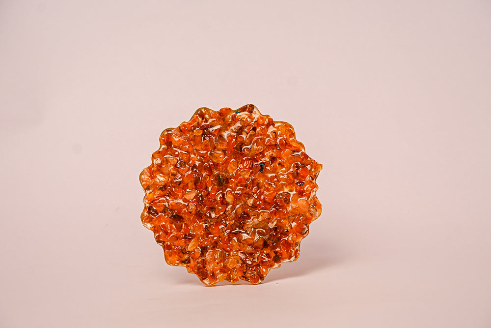 Kalavati Agate Amber Orange Crystal Cluster
