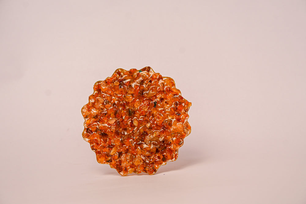 Kalavati Agate Amber Orange Crystal Cluster