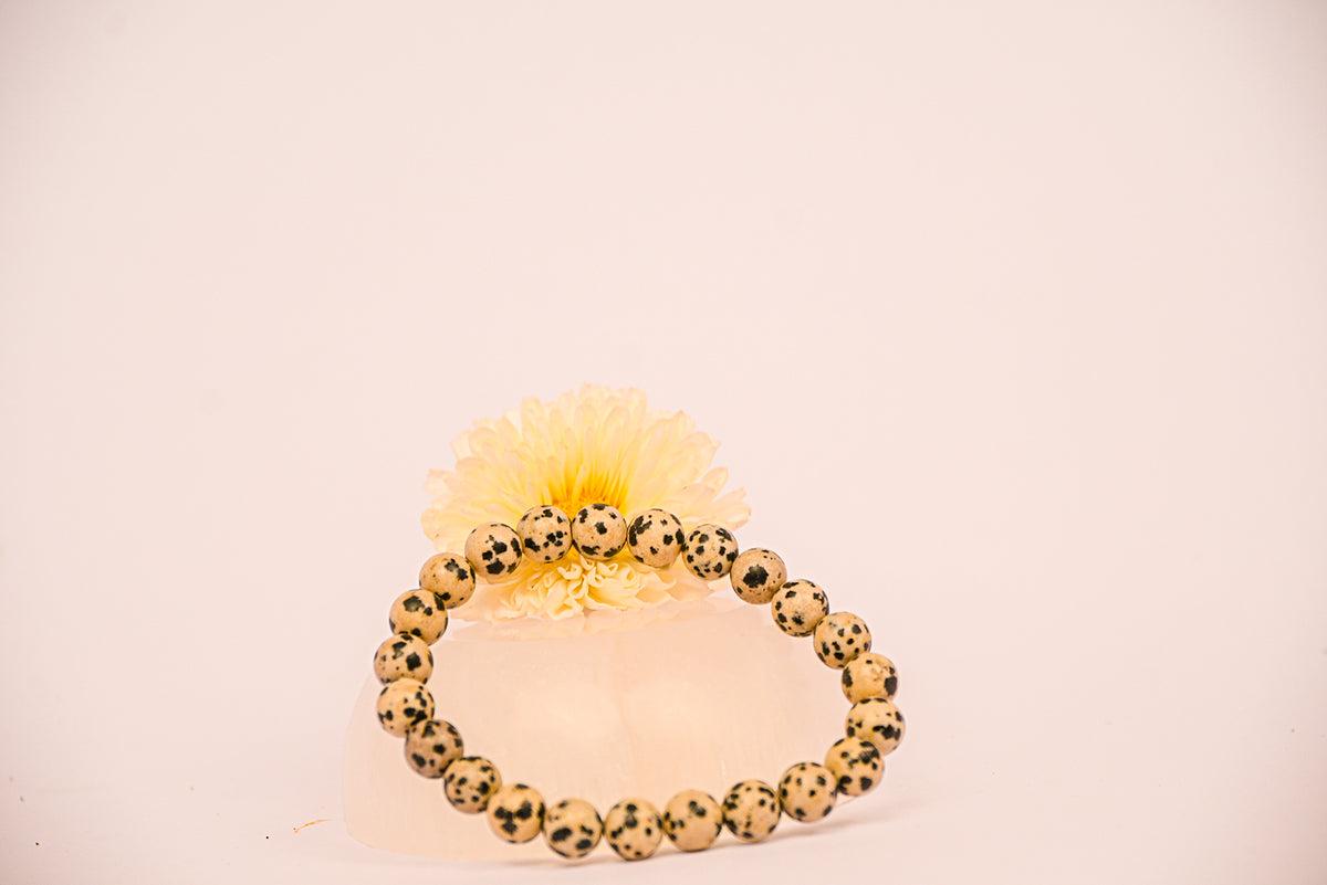 Kalavati Agate Dalmatian Jasper Crystal Bracelet