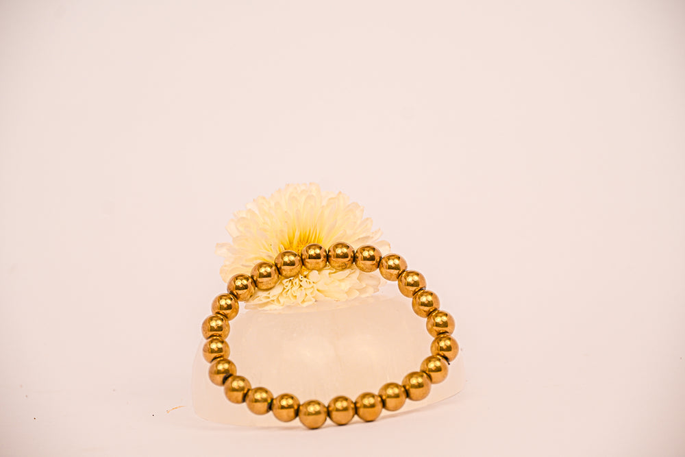kalavati Agate Divine Gold Bead Bracelet