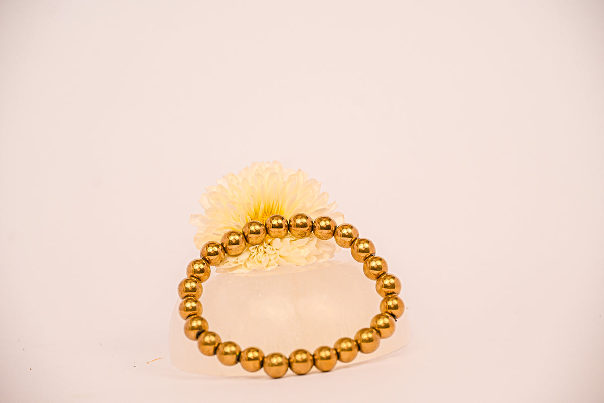 kalavati Agate Divine Gold Bead Bracelet