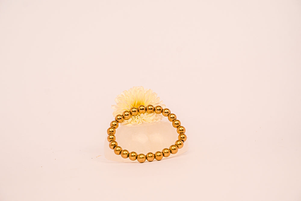 kalavati Agate Divine Gold Bead Bracelet