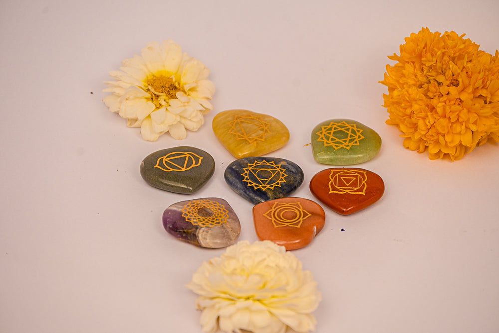 Kalavati Agate 7 Chakra Healing Stone Set