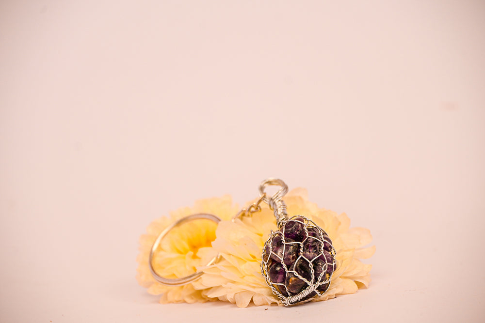 Kalavati Agate Amethyst Bliss Keychain