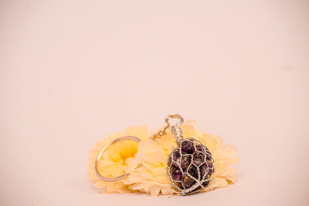 Kalavati Agate Amethyst Bliss Keychain