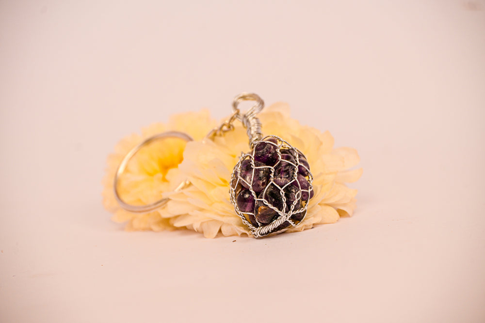 Kalavati Agate Amethyst Bliss Keychain