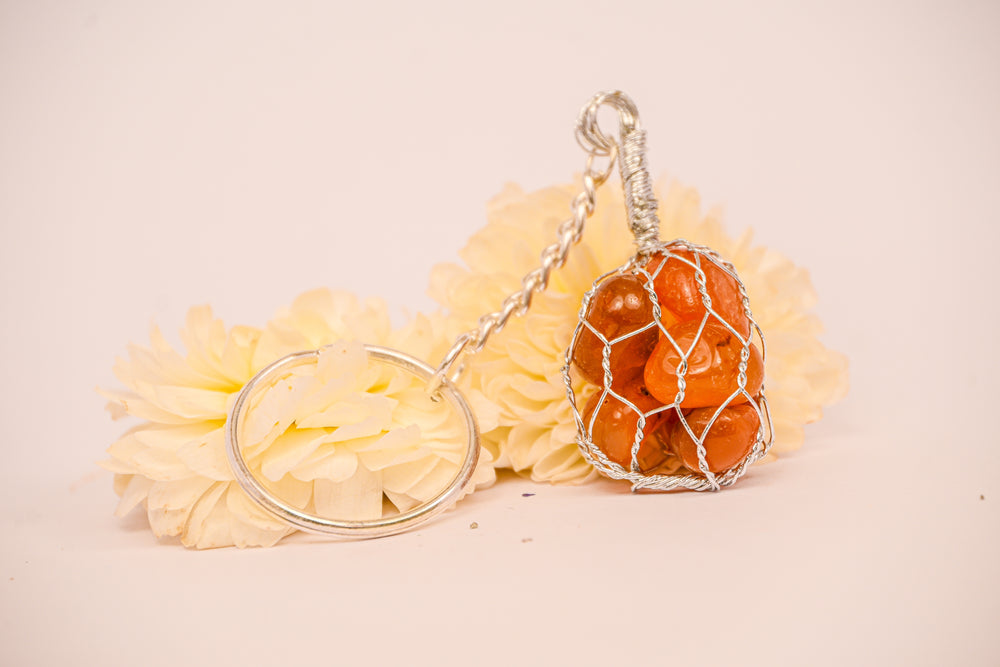 Kalavati Agate  Citrine  Aura  Keychain