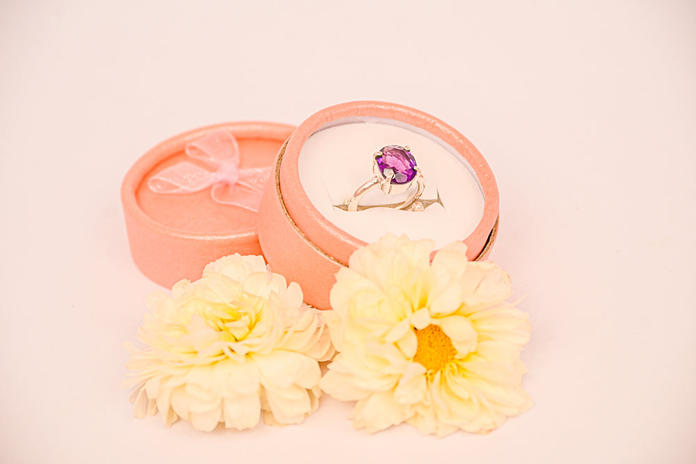 Kalavati Agate  Violet Glow Ring