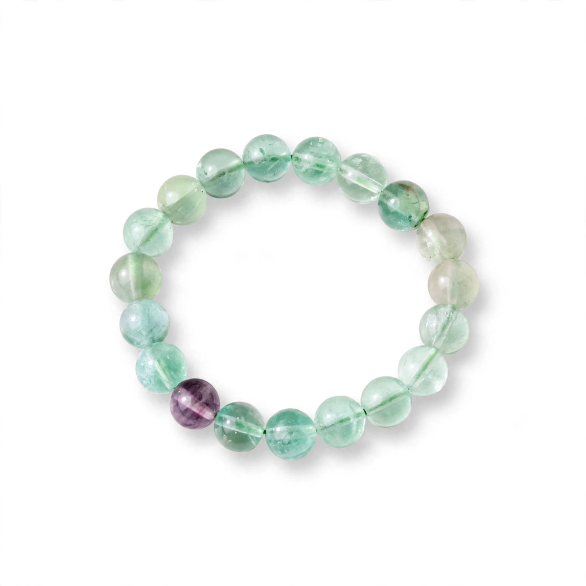 Kalavati Agate Natural Green Fluorite Beaded Bracelet