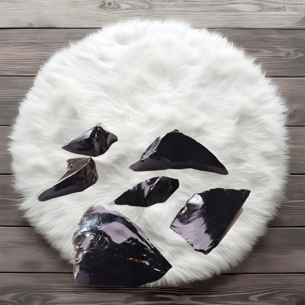 Kalavati Agate Premium Natural Black Obsidian Raw Crystal