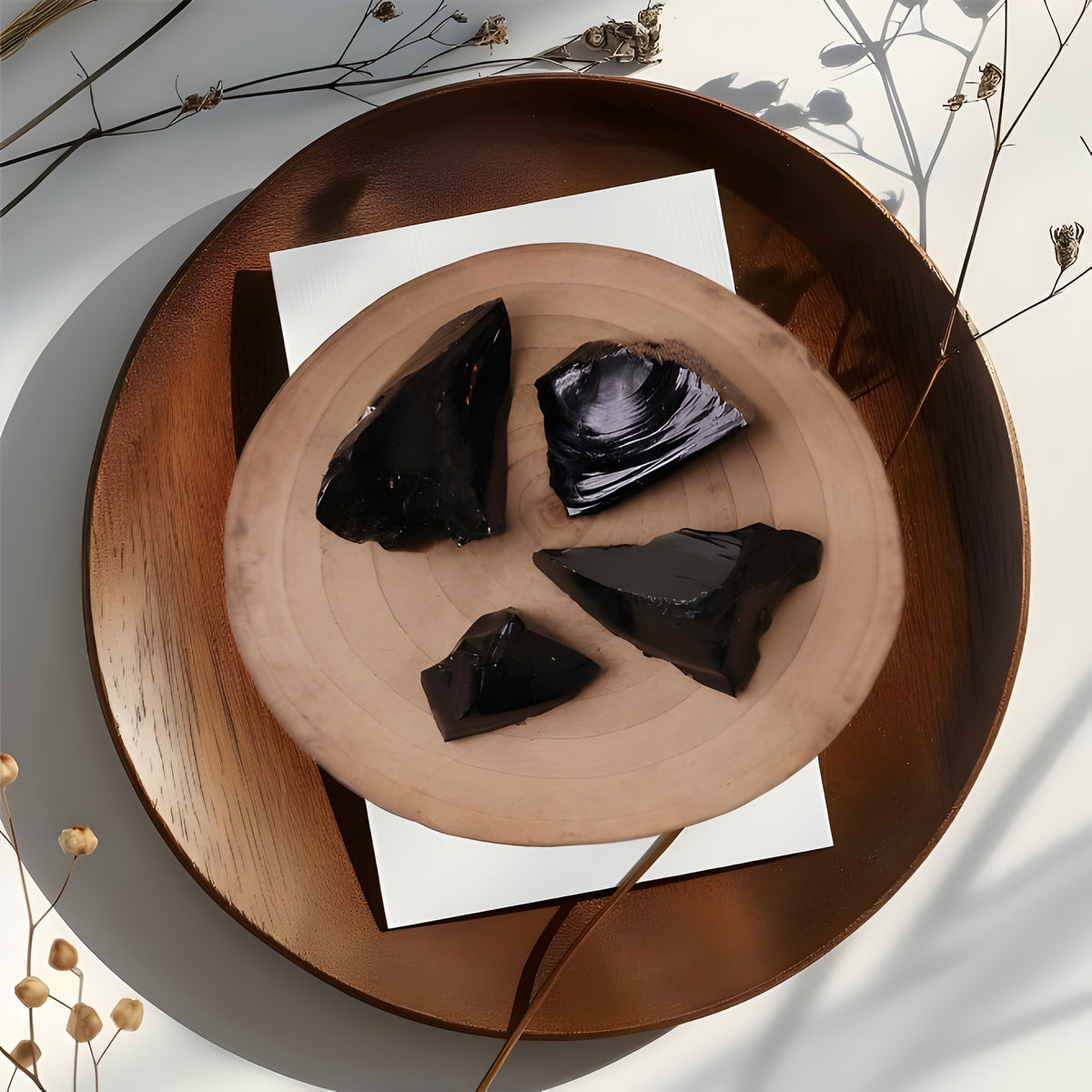 Kalavati Agate Premium Natural Black Obsidian Raw Crystal