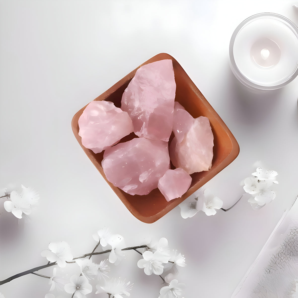 Kalavati Agate Pink Rose Quartz Natural Stone
