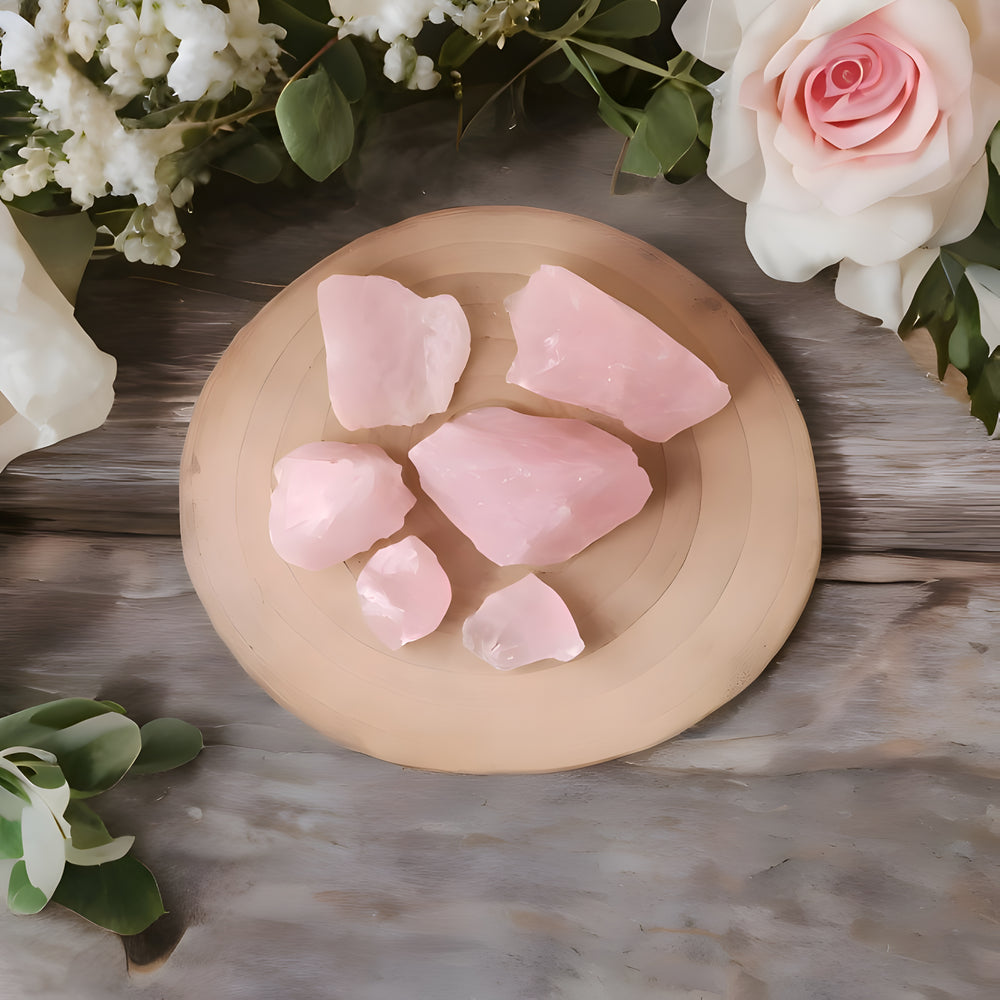 Kalavati Agate Pink Rose Quartz Natural Stone