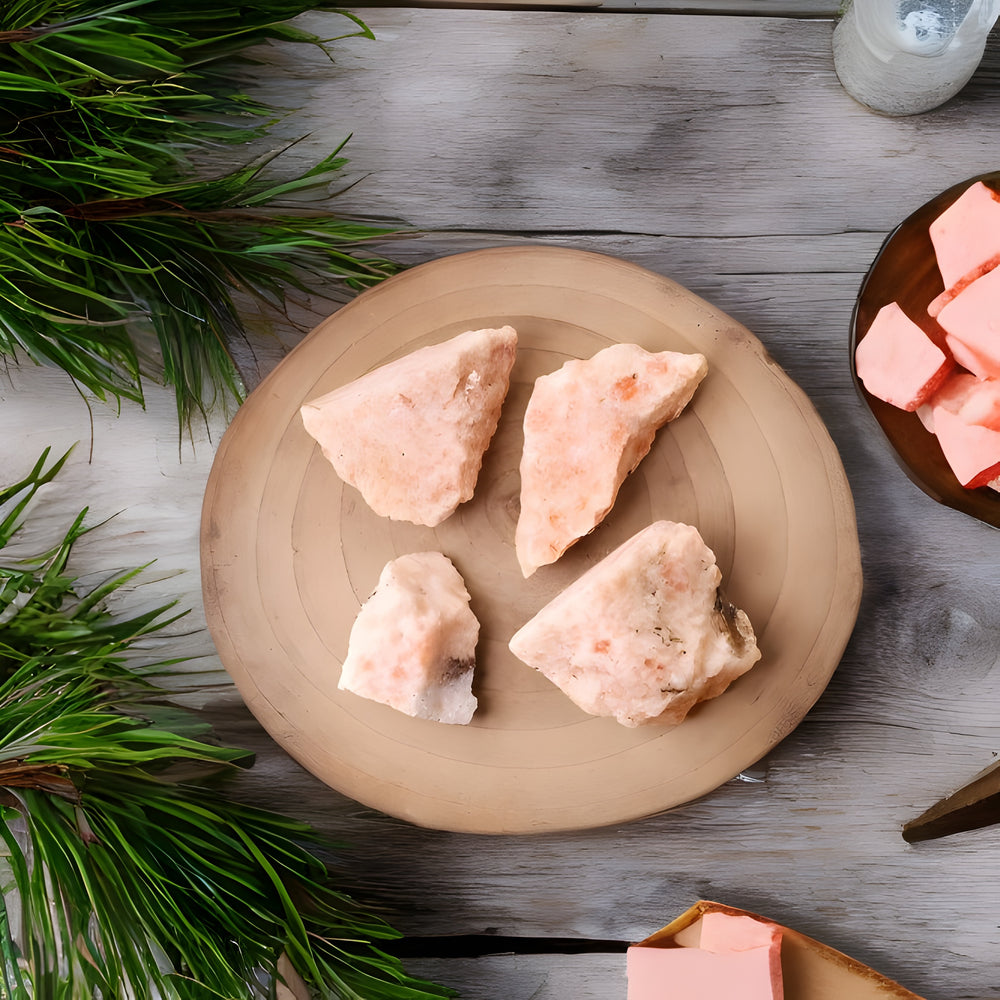 Kalavati Agate Natural Himalayan Pink Salt Stone