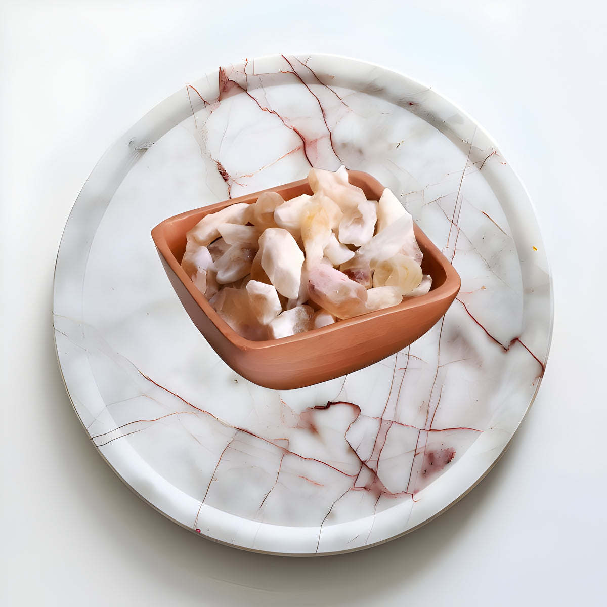 Kalavati Agate Raw Peach Moonstone Crystal Chips