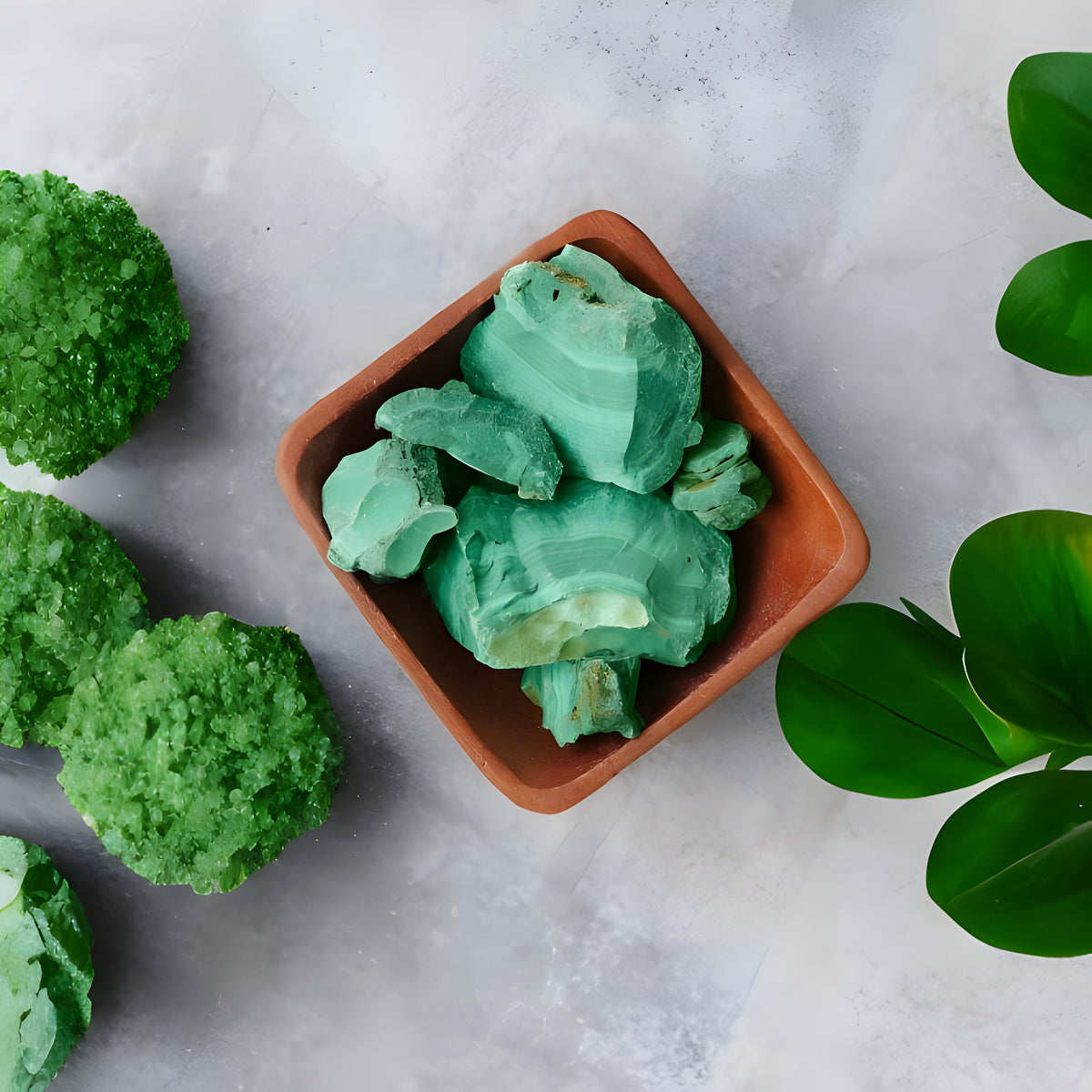 Kalavati Agate Premium Raw Malachite Crystal