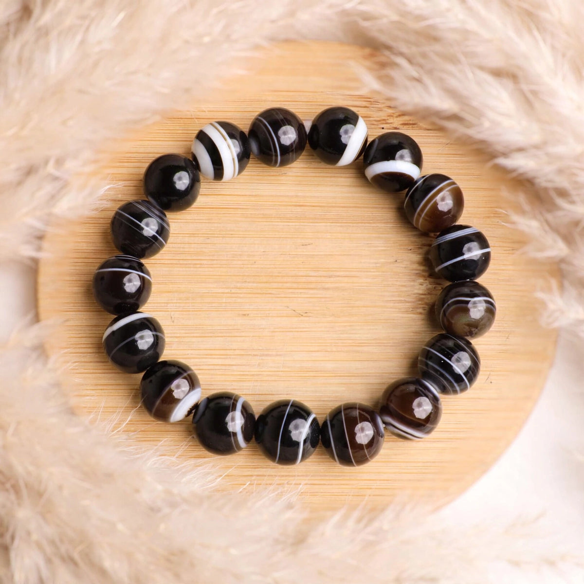 Premium Black Sulemani Gemstone Bracelet