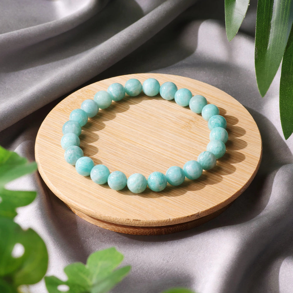 Natural Blue Amazonite Crystal Bracelet