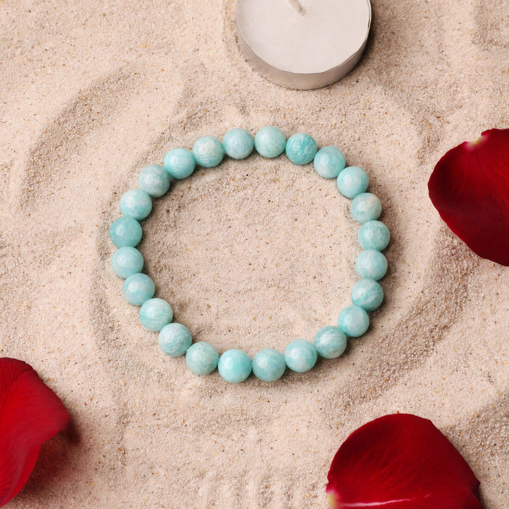 Natural Blue Amazonite Crystal Bracelet