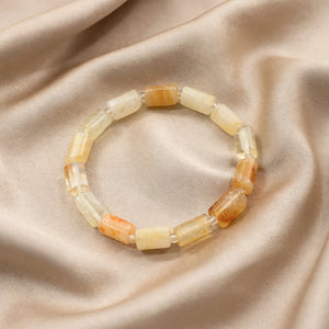 Authentic Citrine Tube Bead Bracelet