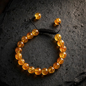 Natural Yellow Citrine Crystal Bracelet