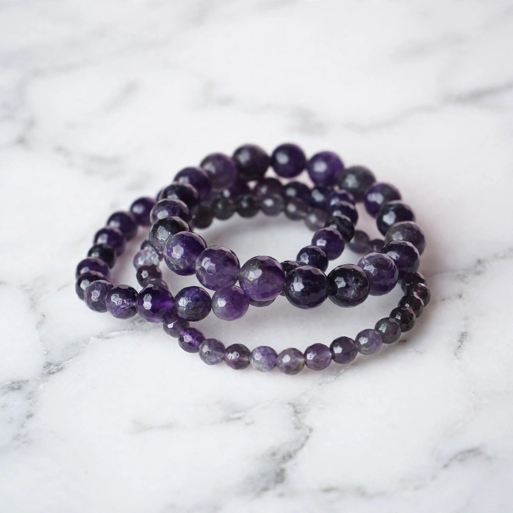 Kalavati Agate Authentic Amethyst Beaded Bracelet