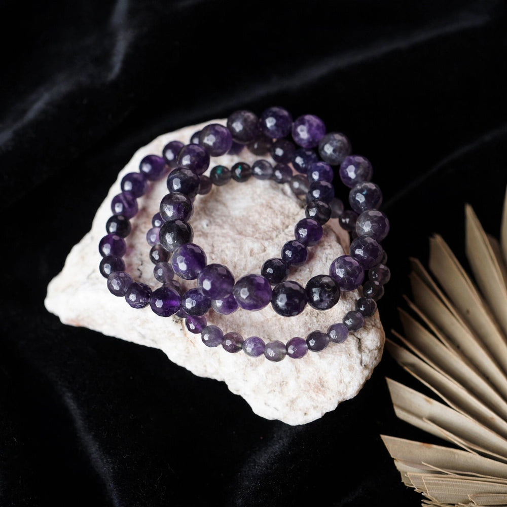Kalavati Agate Authentic Amethyst Beaded Bracelet