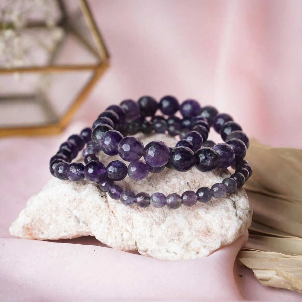 Kalavati Agate Authentic Amethyst Beaded Bracelet