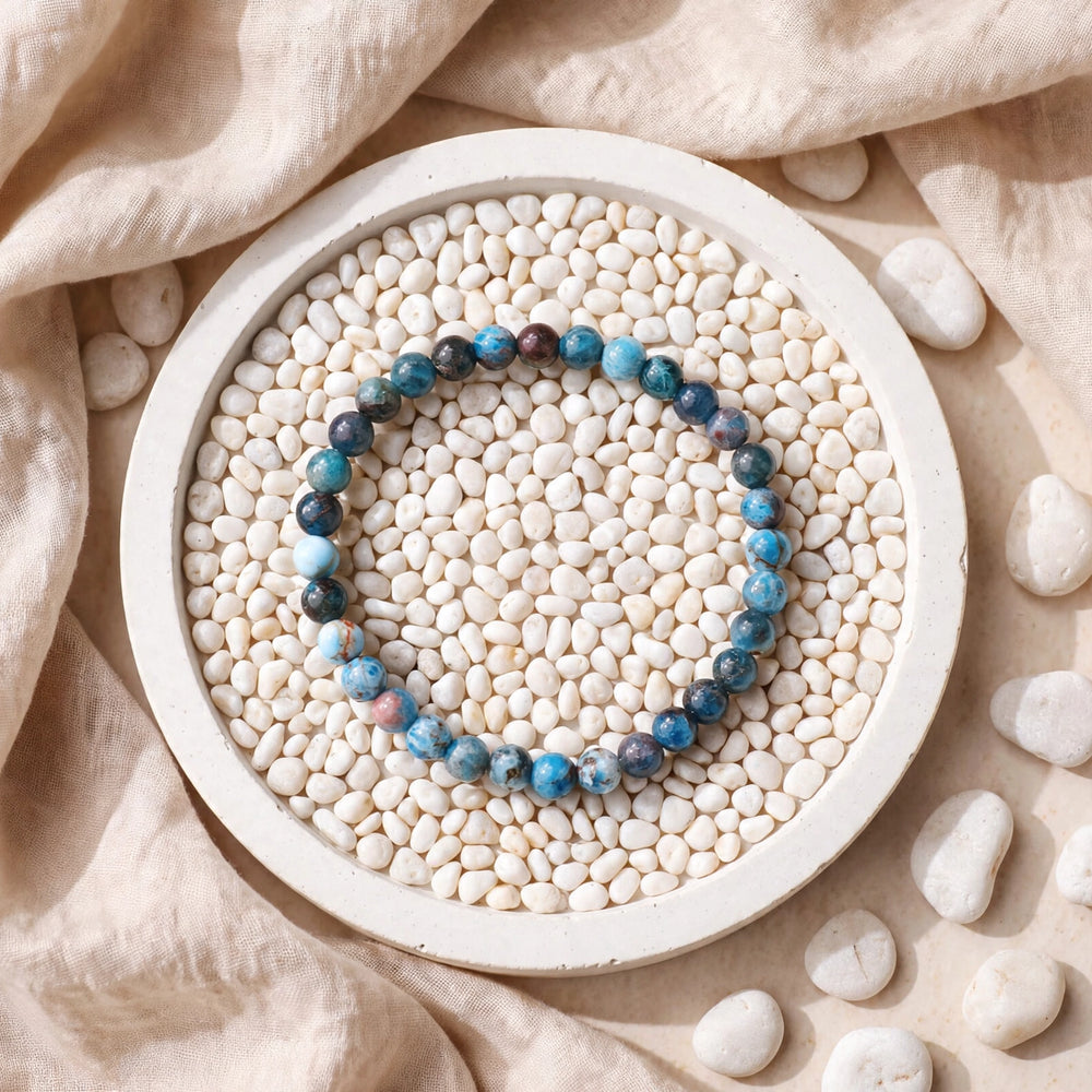 Premium Blue Apatite Crystal Bracelet