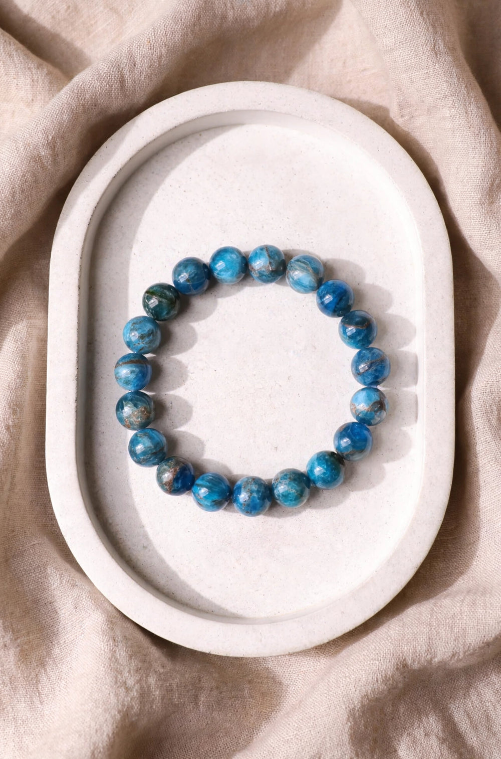 Premium Blue Apatite Crystal Bracelet