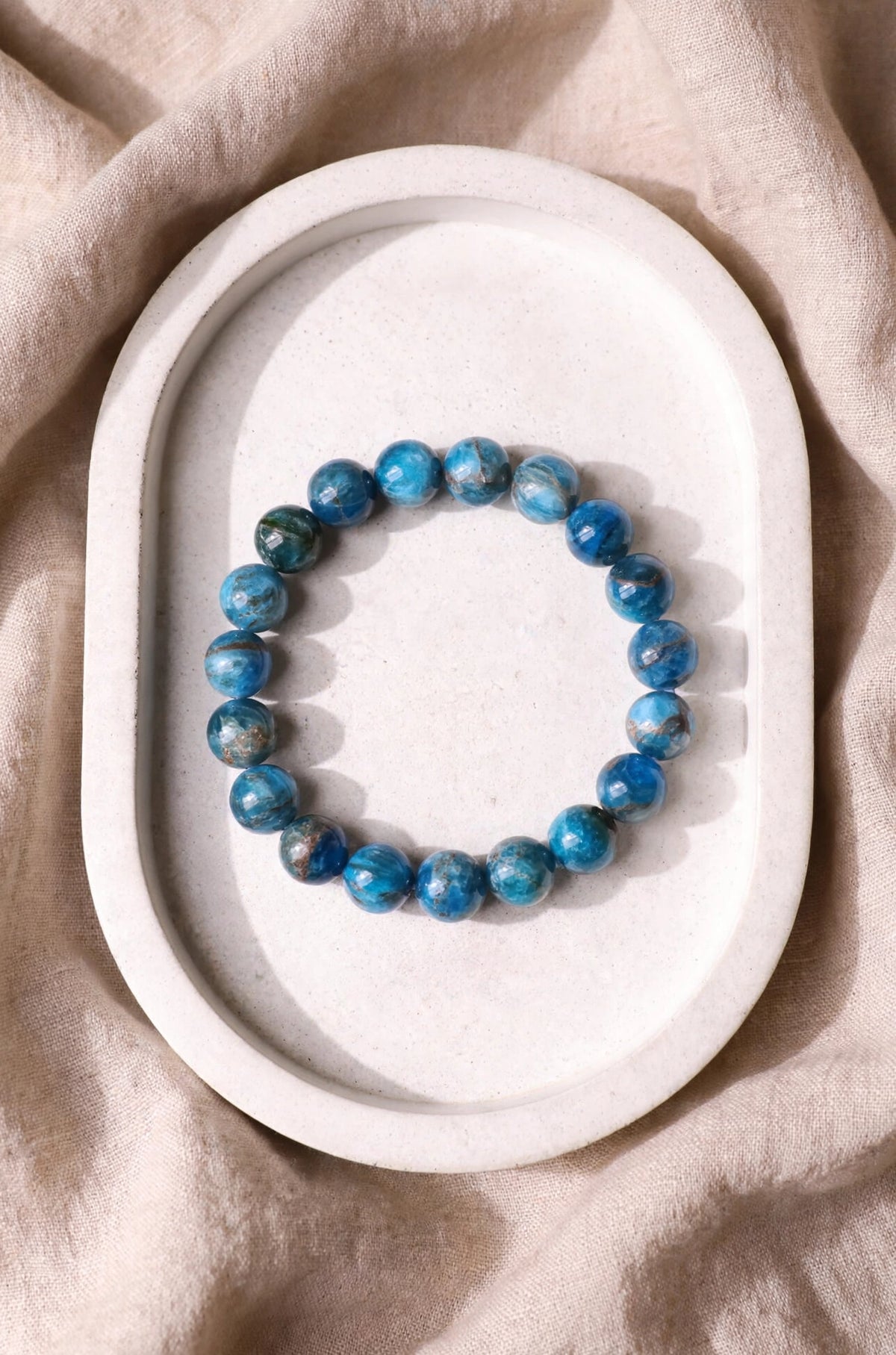 Premium Blue Apatite Crystal Bracelet