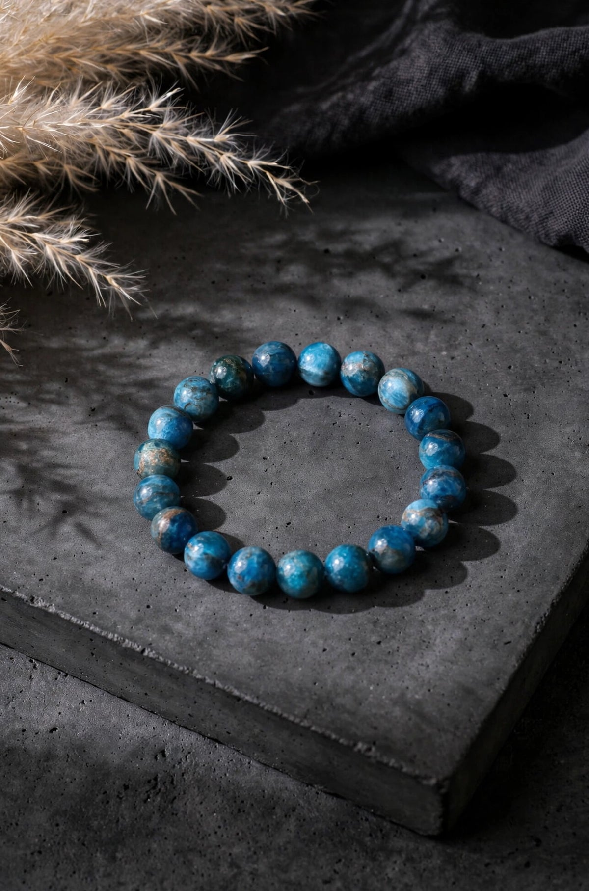 Premium Blue Apatite Crystal Bracelet