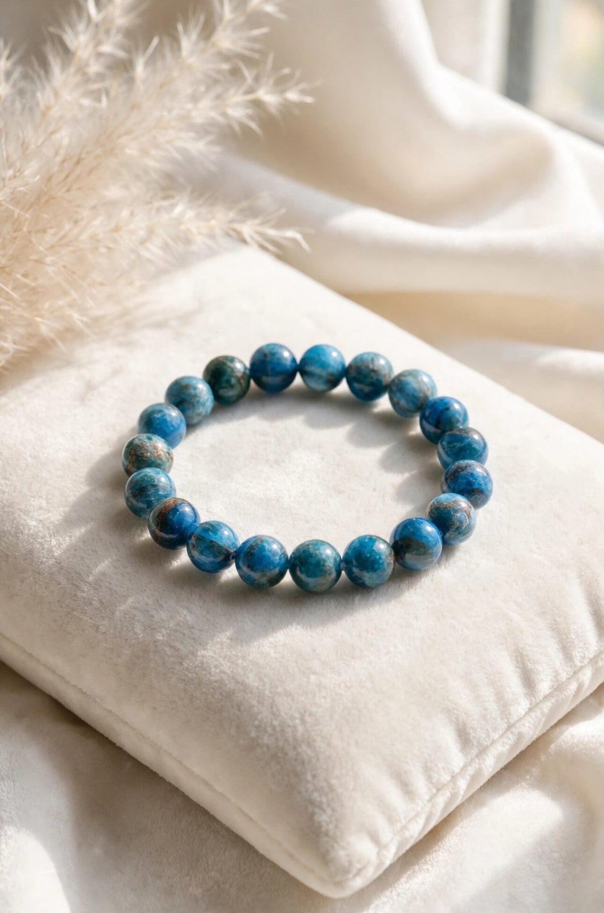 Premium Blue Apatite Crystal Bracelet