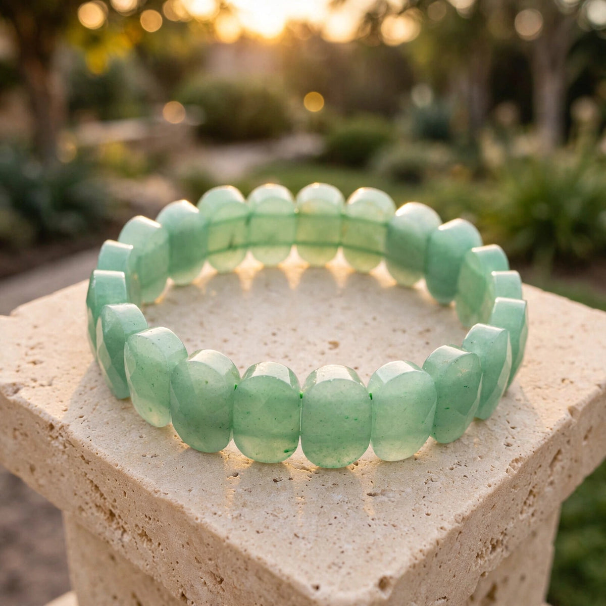 Aventurine Oval Faceted Bracelet