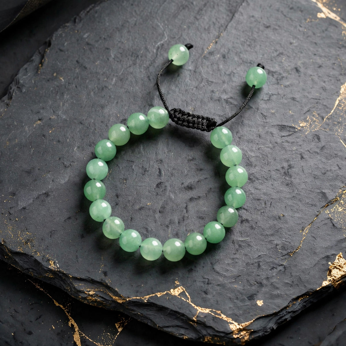 Natural Green Aventurine Thread Crystal Bracelet