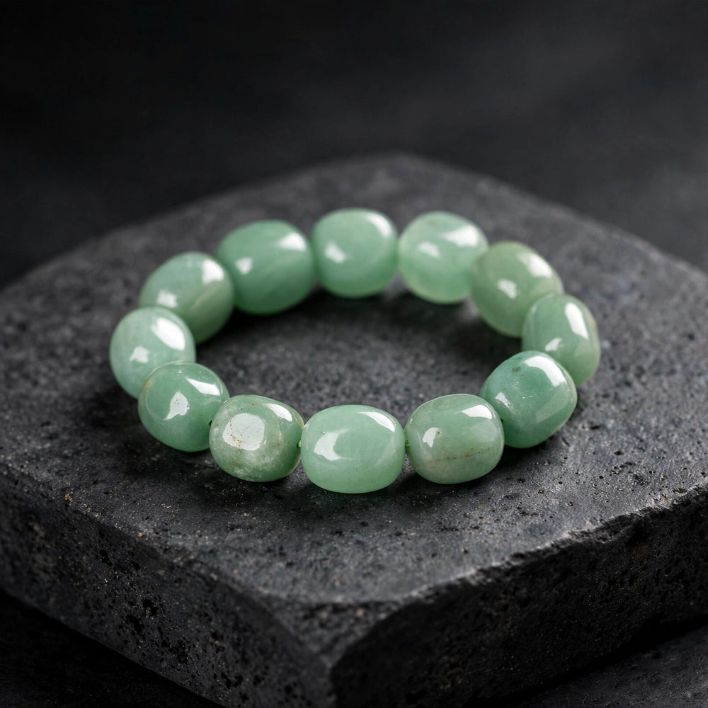 Kalavati Agate Divine Green Aventurine Energy Tumble Bracelet
