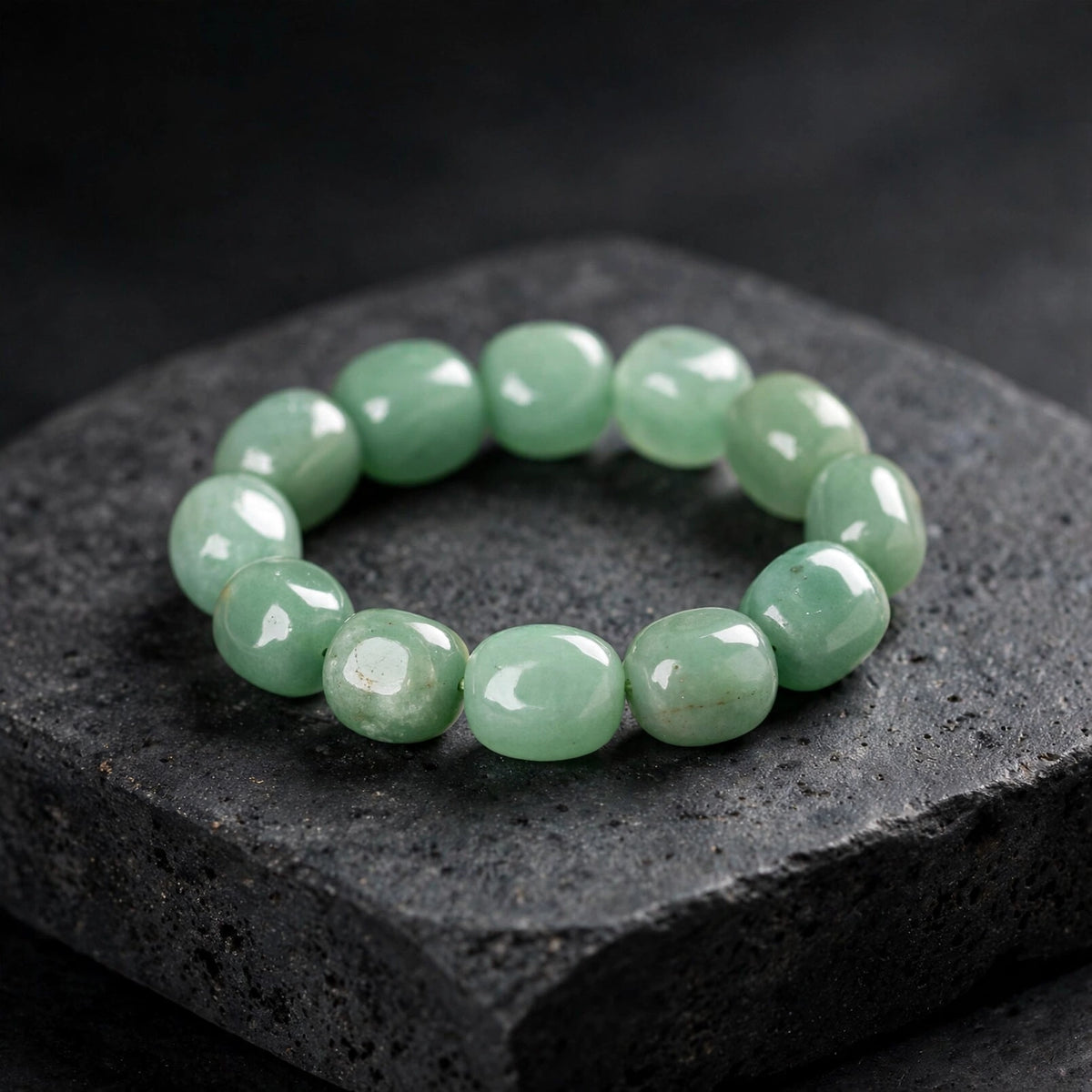 Kalavati Agate Divine Green Aventurine Energy Tumble Bracelet