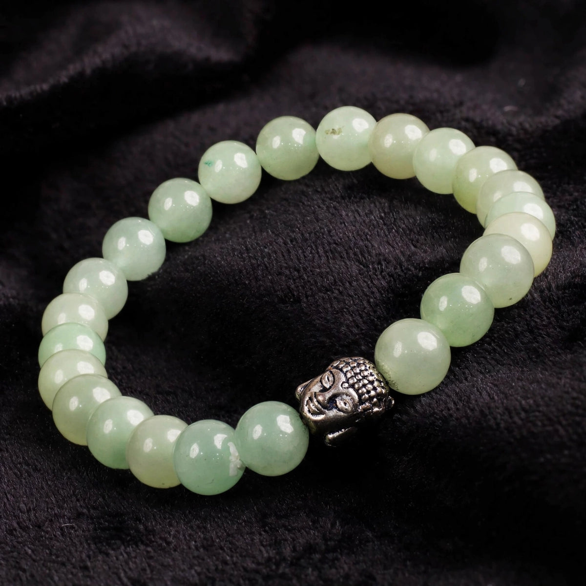 Natural Green Aventurine Buddha Beaded Bracelet