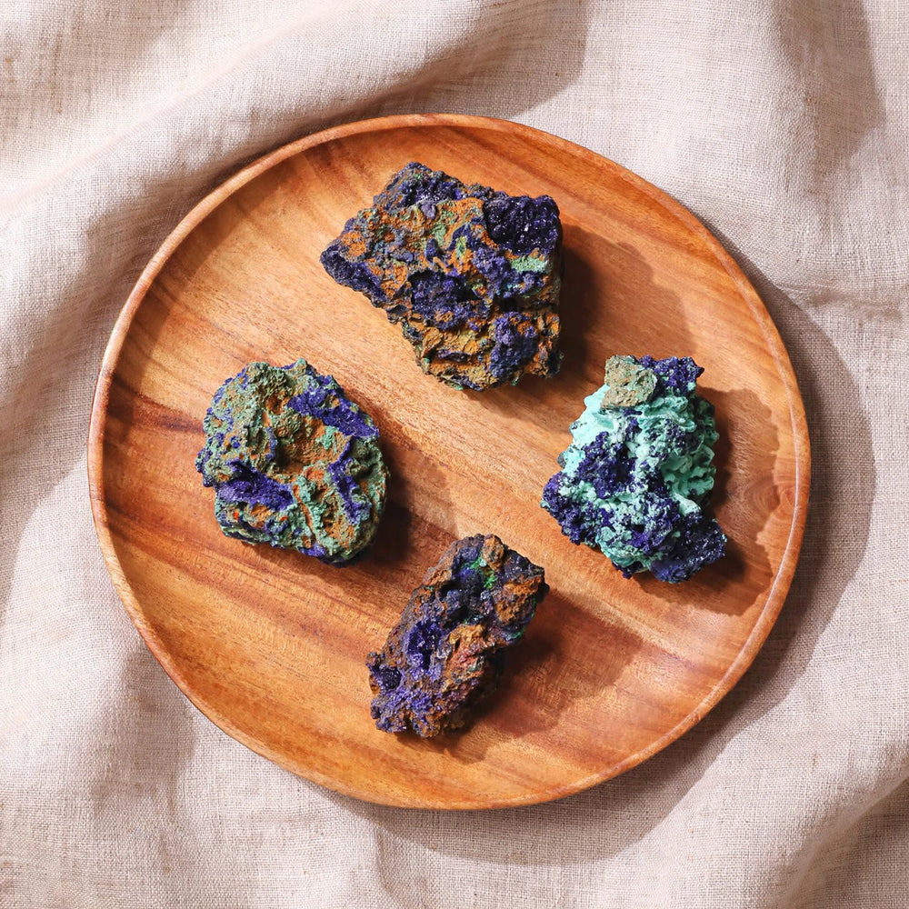 Kalavati Agate Premium Raw Azurite with Malachite Stone