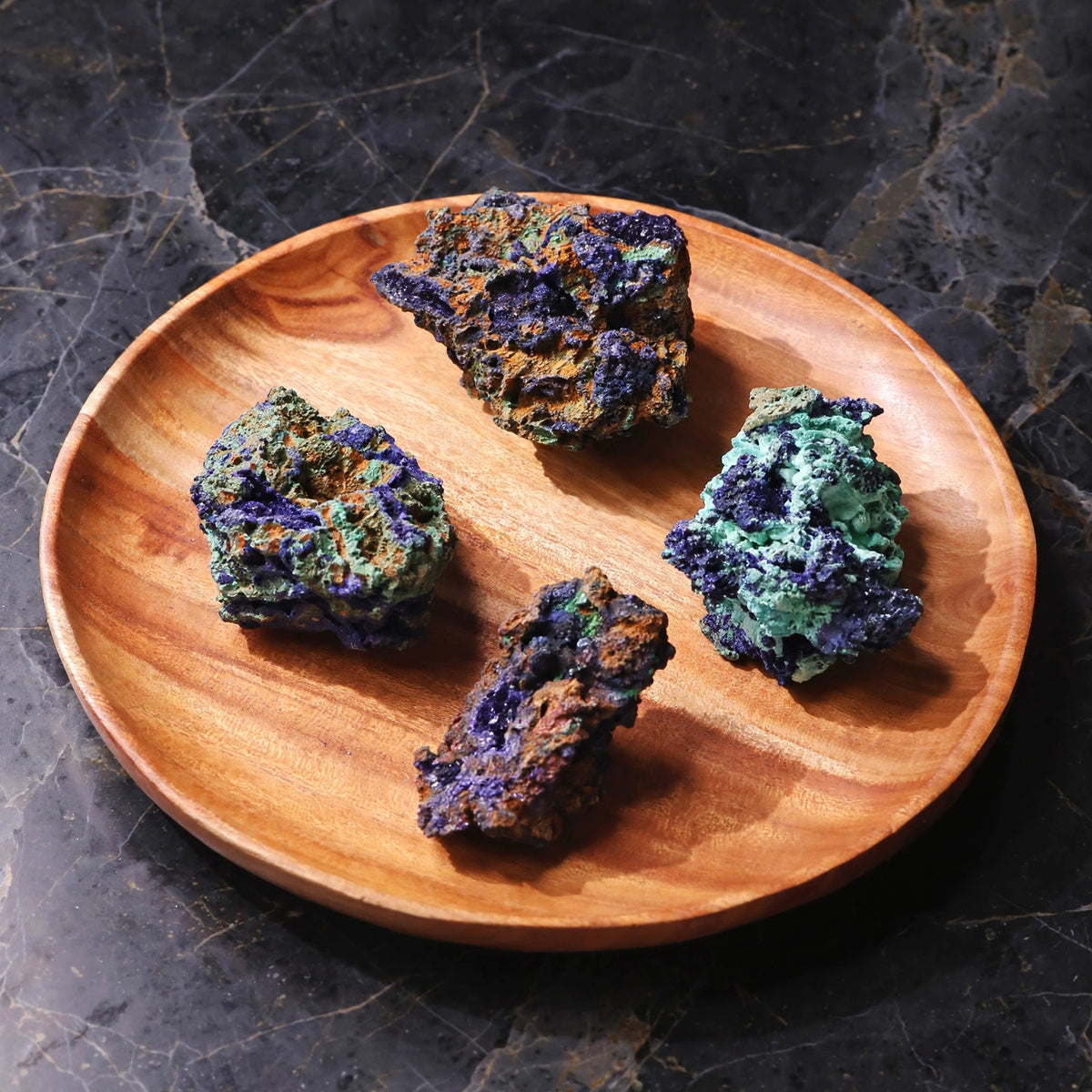 Kalavati Agate Premium Raw Azurite with Malachite Stone