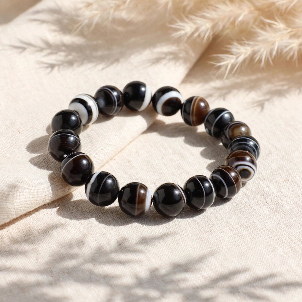 Premium Black Sulemani Gemstone Bracelet