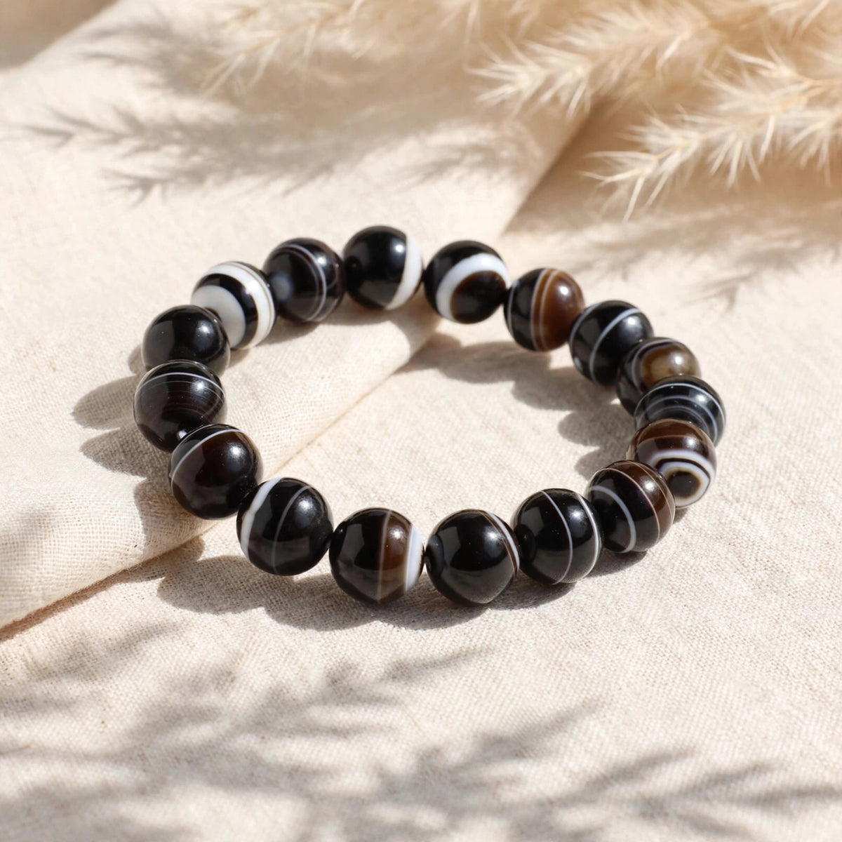 Premium Black Sulemani Gemstone Bracelet