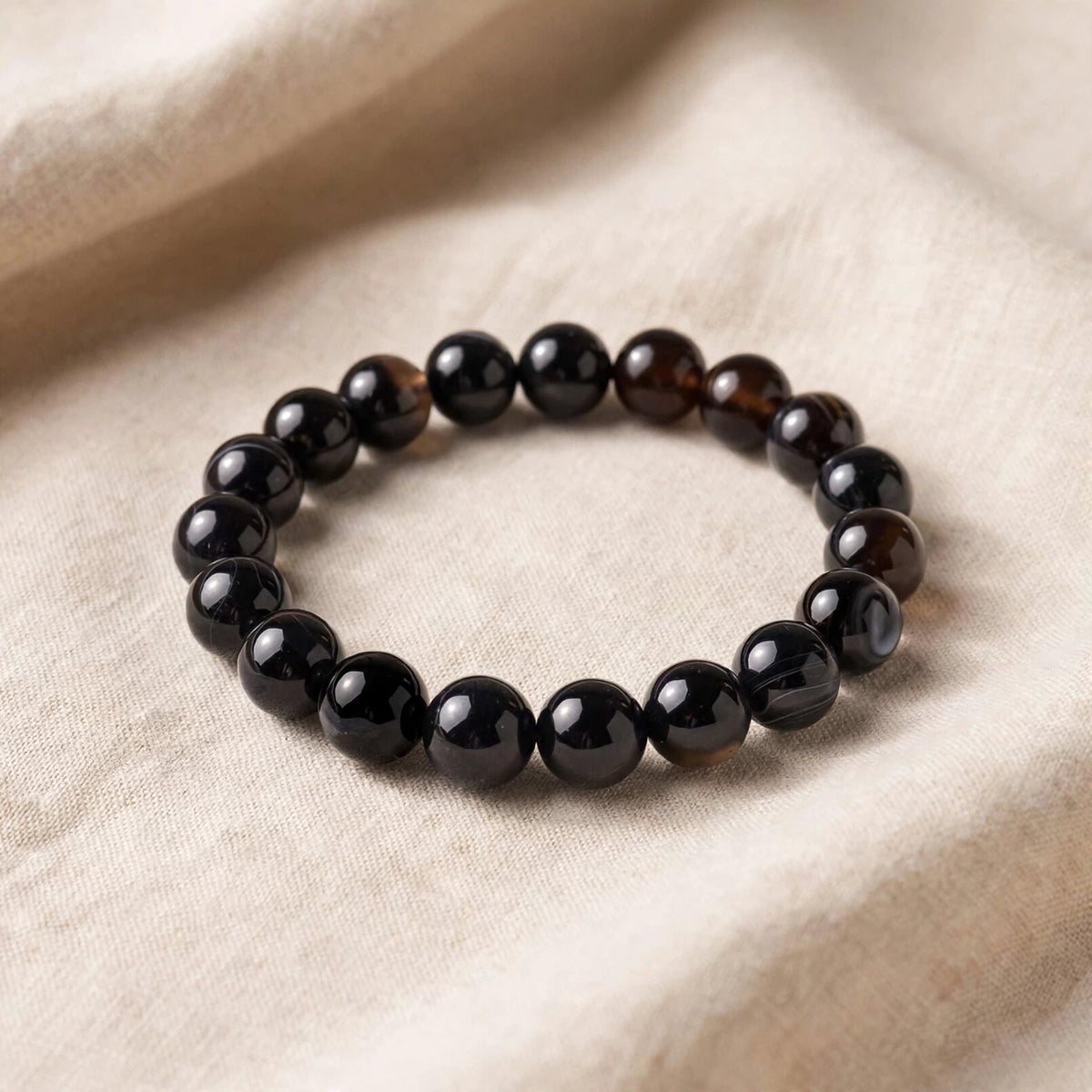 Authentic Black Onyx Beaded Bracelet