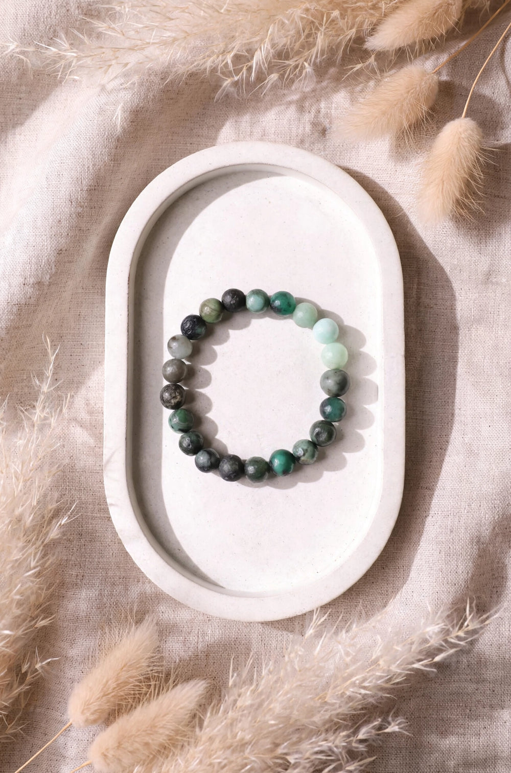 Kalavati Agate Green Jade Peace & Harmony Bracelet