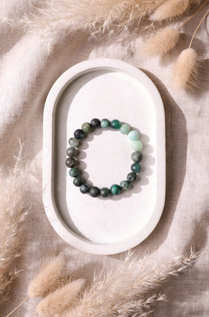 Kalavati Agate Green Jade Peace & Harmony Bracelet