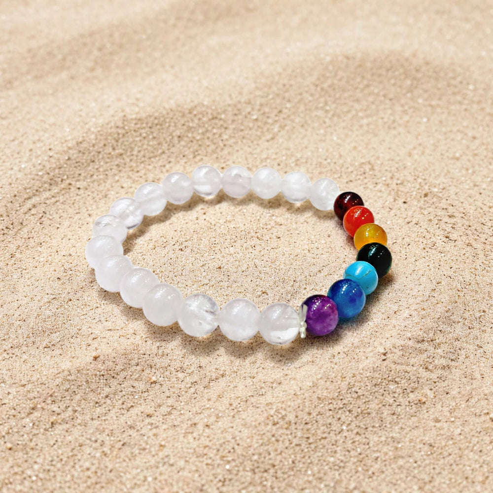 Divine Rose Quartz 7 Chakra Energy Bracelet